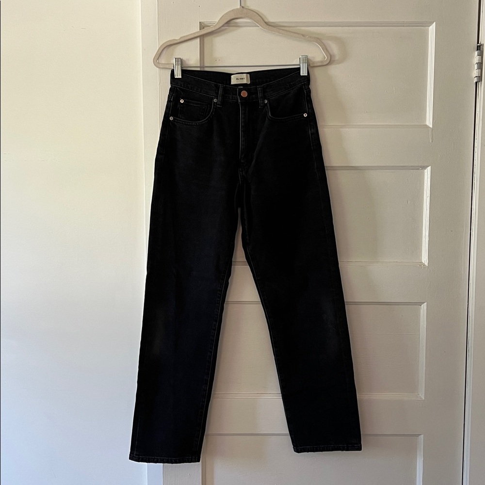 DL1961 Black Straight Leg Women's Jeans “Enora”